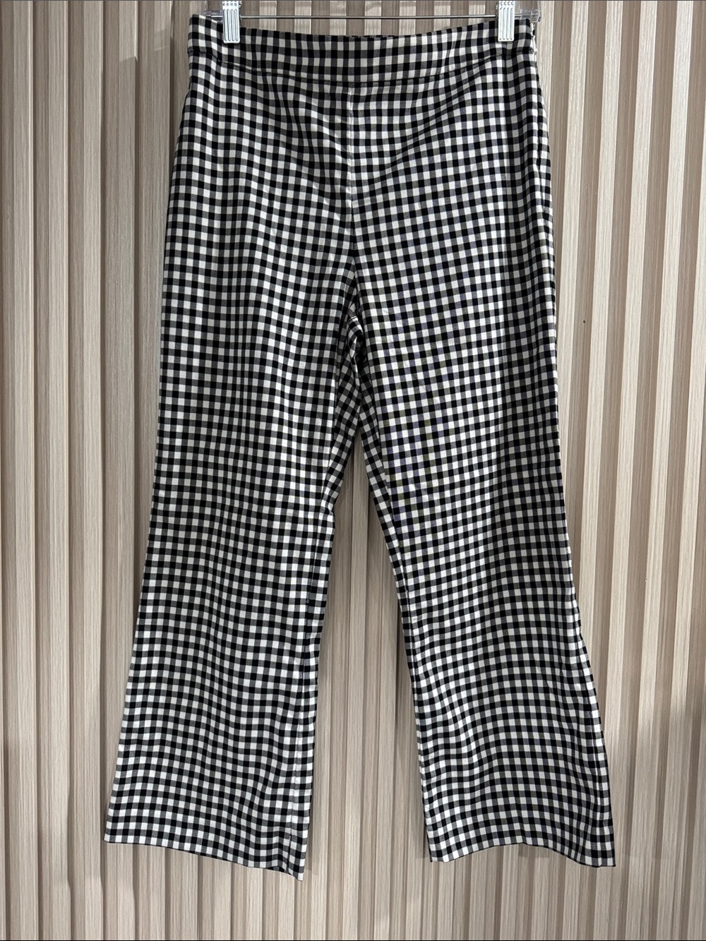 Ann Taylor Black and White Gingham Chinos